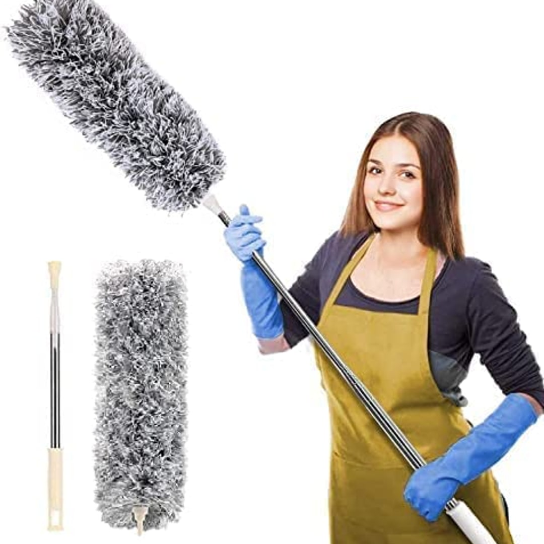 Microfiber Feather Duster with 100 inches expandable multipurpose use